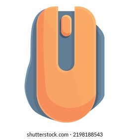 Orange sport mice icon cartoon vector. Game pc. Cyber digital