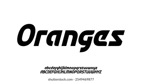 Orange, Sport Modern Future bold, italic Alphabet Font. Typography urban style fonts for technology, digital, movie logo bold and italic style. vector illustration
