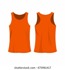 Orange sport top vector