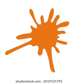 Orange spot on white background. Vector drawing.
