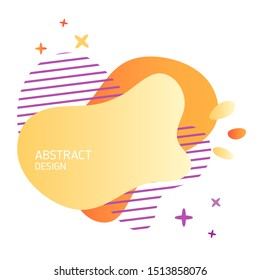 Orange spots on a white square background. Vector illustration.