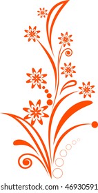 the orange spring flowers