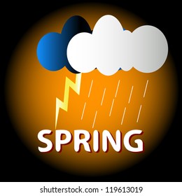 Orange spring logo on a black background