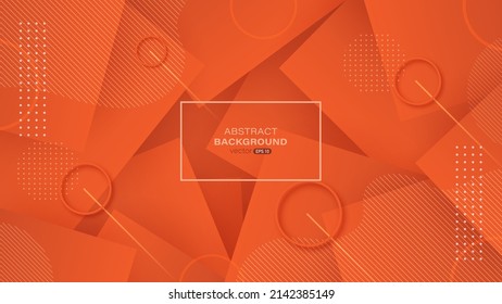 Orange square abstract background design. Design elements using geometric shape. Vector illustration