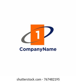 Orange Square with Initial Letter Logo Vector