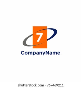 Orange Square with Initial Letter and Splash Motion Logo Vector