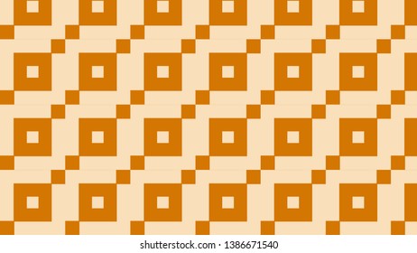Orange Square Pattern Background Illustration