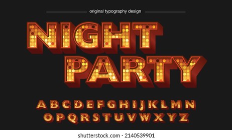 orange square pattern uppercase party 3d typography