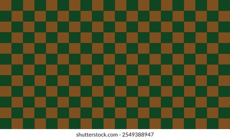 Orange squares checkered green abstract back ground 