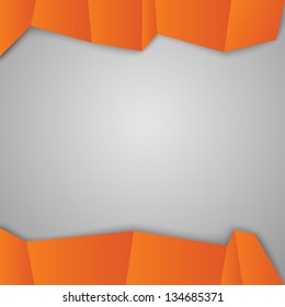 Orange squares. Geometric squares shapes. Vector illustration, contains transparencies, gradients and effects.