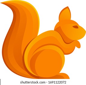 Orange squirrel on a white background