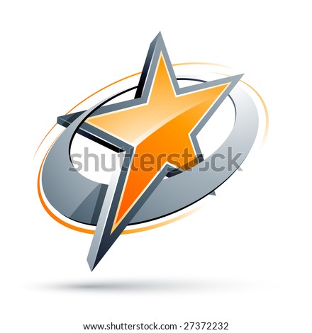 Download Orange Star Chrome Circle Stock Vector (Royalty Free ...