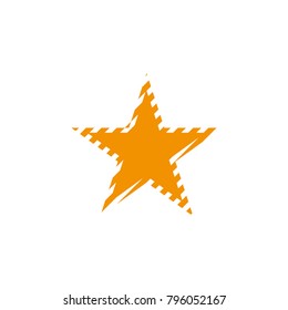 orange star logo with striking border lines