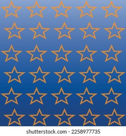 Patrón Estrella Naranja sobre fondo azul.