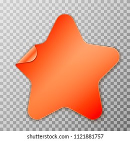 Orange star peel off paper