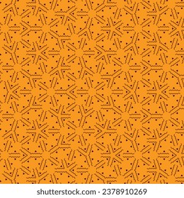 Orange star pumpkin abstract background seamless pattern