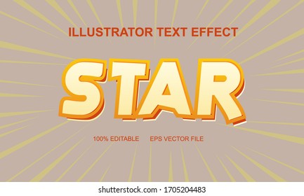 Orange Star Text Style Effect