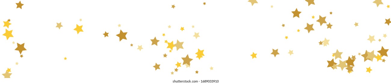 Orange Stars Card. Golden Texture Isolated. Gold Confetti Holiday. Yellow Starry Isolated. Summer Design. Christmas Card. Sparkling Invitation. Celebration Festive. 