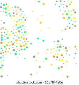 Orange Stars Greeting. Gray Confetti Invitation. Green Starry Gift. Yellow Texture Invitation. Sparkling Modern. Celebration Anniversary. Glitter Design. Falling Festive.
