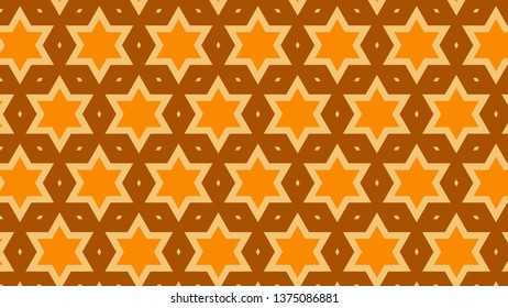 Orange Stars Pattern Background