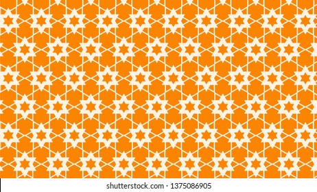 Orange   Stars Pattern Background Design