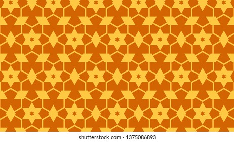 Orange Stars Pattern Background Illustrator