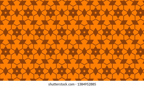 Orange Stars Pattern Background Image