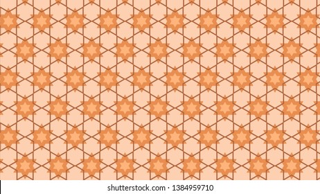 Orange Stars Pattern Background Vector