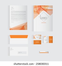 Orange Stationery Template Design for Your Business | Modern Vector Design