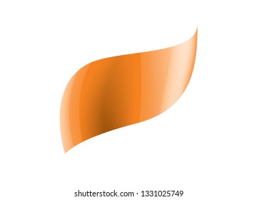 orange sticker on white background. Vector illustration