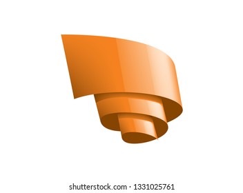 orange sticker on white background. Vector illustration