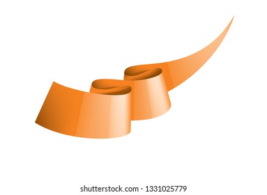 orange sticker on white background. Vector illustration