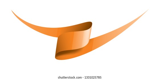 orange sticker on white background. Vector illustration