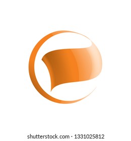 orange sticker on white background. Vector illustration