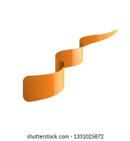 orange sticker on white background. Vector illustration