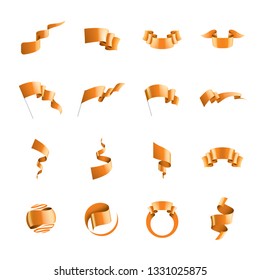 orange sticker on white background. Vector illustration
