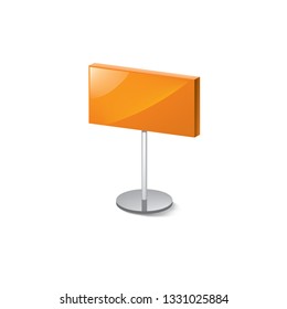orange sticker on white background. Vector illustration
