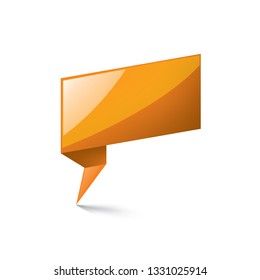 orange sticker on white background. Vector illustration