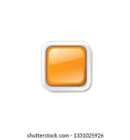 orange sticker on white background. Vector illustration