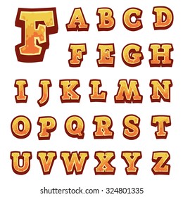 Orange stone game alphabet