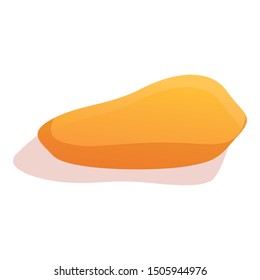 Orange stone icon. Cartoon of orange stone vector icon for web design isolated on white background