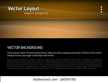 Orange stripes and black space as modern layout. Vector design.