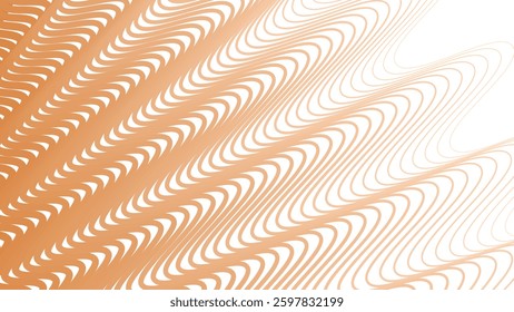 Orange stripes wave pattern background for fabric style