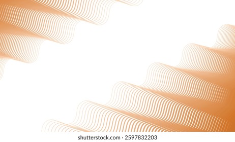 Orange stripes wave pattern background for fabric style
