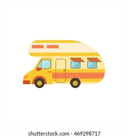 Orange Stripy Travel Van