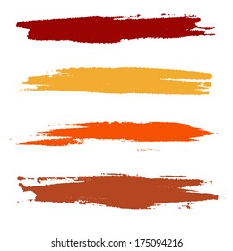 orange strokes of paint