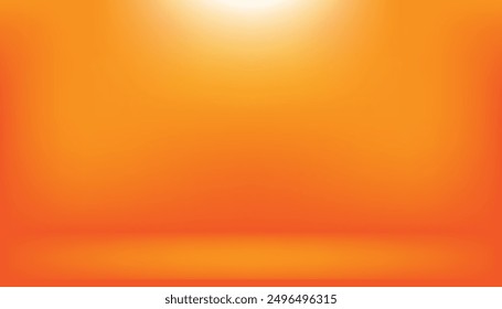 Orange stucco wall background gradient vector , abstract gradient studio and wall texture vector and illustration