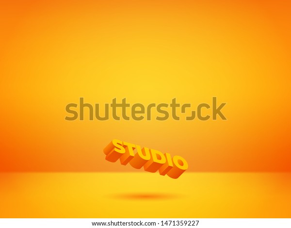 Orange Studio Background Studio Backdrop Modern Royalty Free