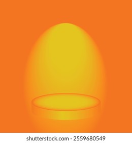 Orange studio background. Empty vivid orange color studio room .