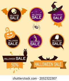 Orange style halloween sale sticker pack